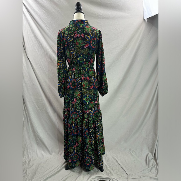 Boho Floral Print Lantern Sleeve Dress - Picture 8 of 8